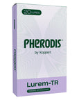 A box of Pherodis Lurem-TR thrips attractant lures by Koppert, with 20 lures per package.