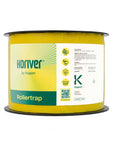 A roll of yellow sticky trap paper labeled 'Horiver by Koppert' for pest control.