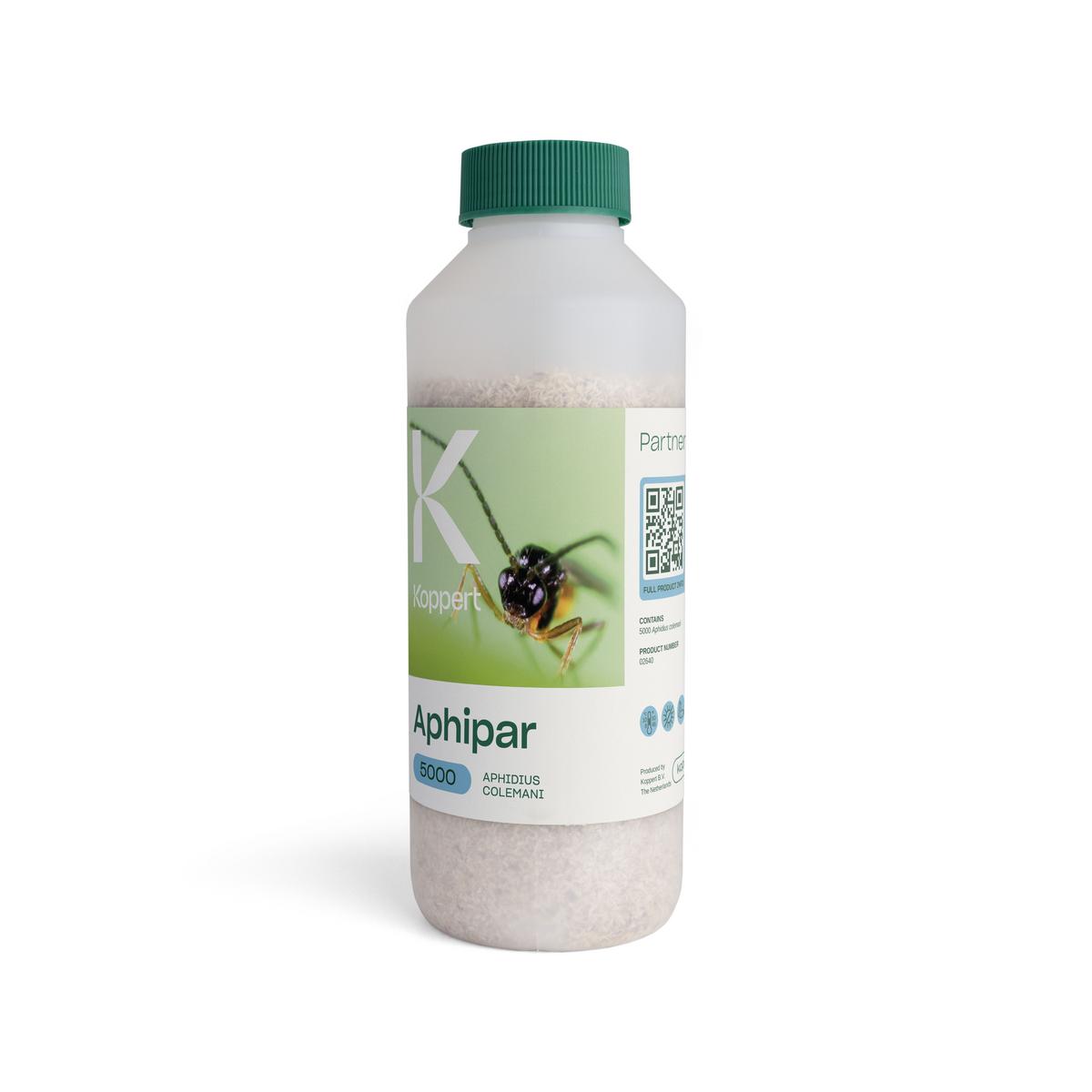 Front side of Aphipar 5000 large, 500ml bottle