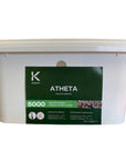 A white bucket with a label that includes the text 'ATHETA'