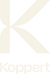 White 'K' logo with 'Koppert' text on a black background