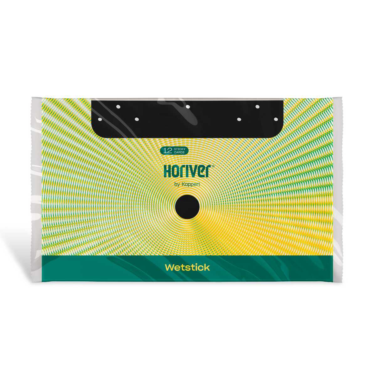 Emballage des cartes Horiver Wetstick avec des pièges collants noirs, marque visible