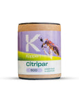 A product image featuring a container of Citripar, which is a parasitic wasp used for controlling mealybugs in various plants.