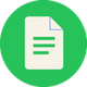 Green icon with a white document symbol