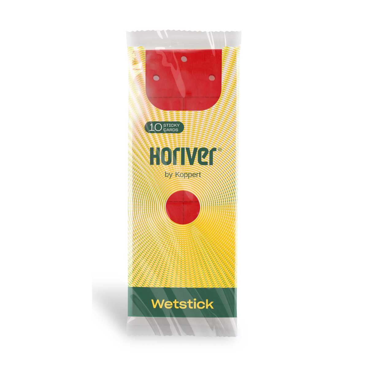 Emballage des cartes Horiver Wetstick avec des pièges rouges collants, marque visible