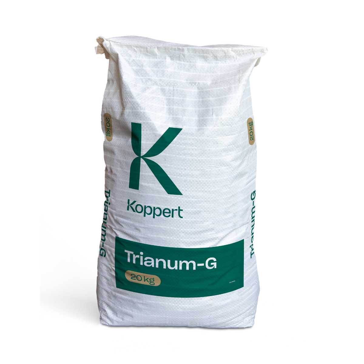A white bag with the brand name 'Koppert' and the product name 'Trianum-G' printed on it